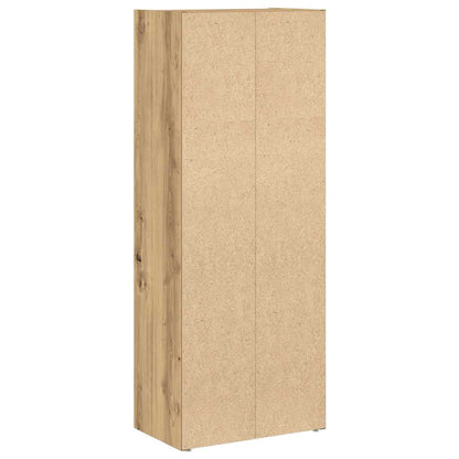 Boekenkast 40x24x102 cm bewerkt hout artisanaal eikenkleurig