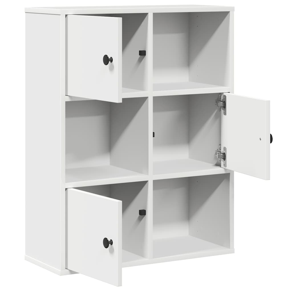 Boekenkast 60x24x76,5 cm bewerkt hout wit