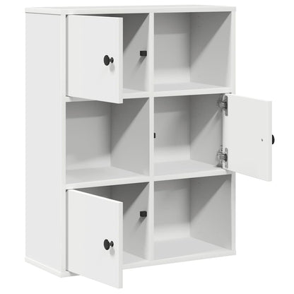 Boekenkast 60x24x76,5 cm bewerkt hout wit