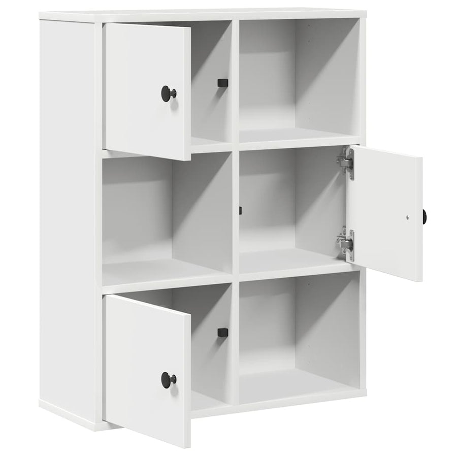 Boekenkast 60x24x76,5 cm bewerkt hout wit
