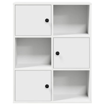 Boekenkast 60x24x76,5 cm bewerkt hout wit
