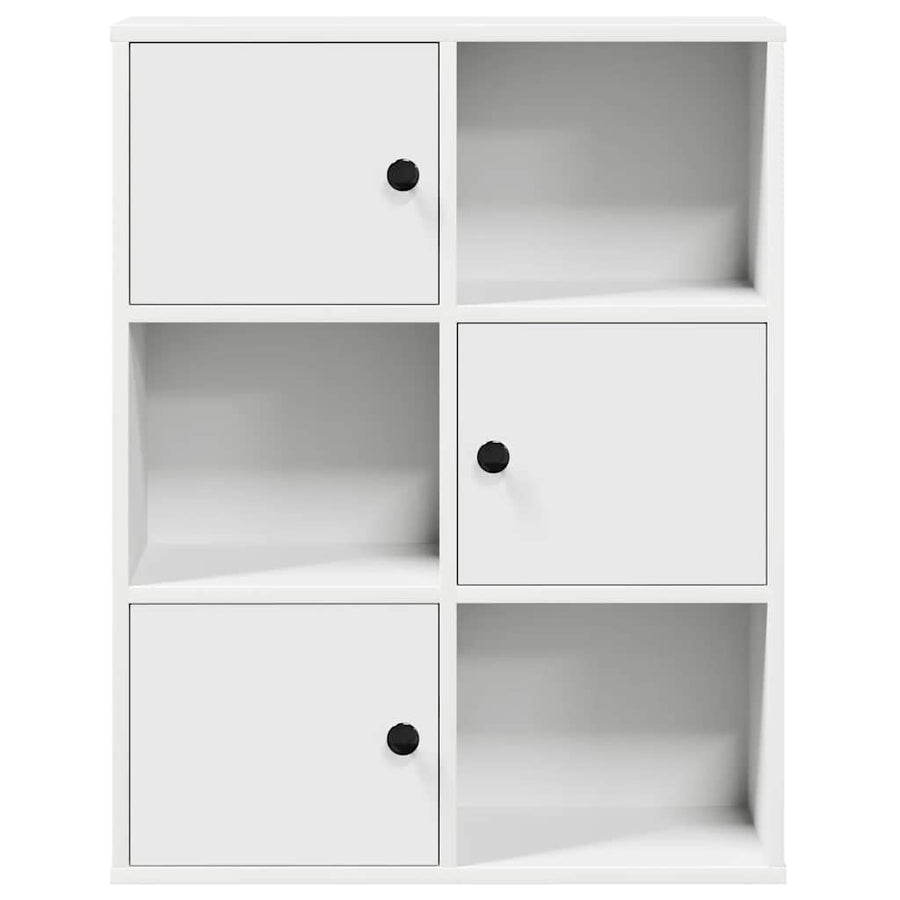 Boekenkast 60x24x76,5 cm bewerkt hout wit