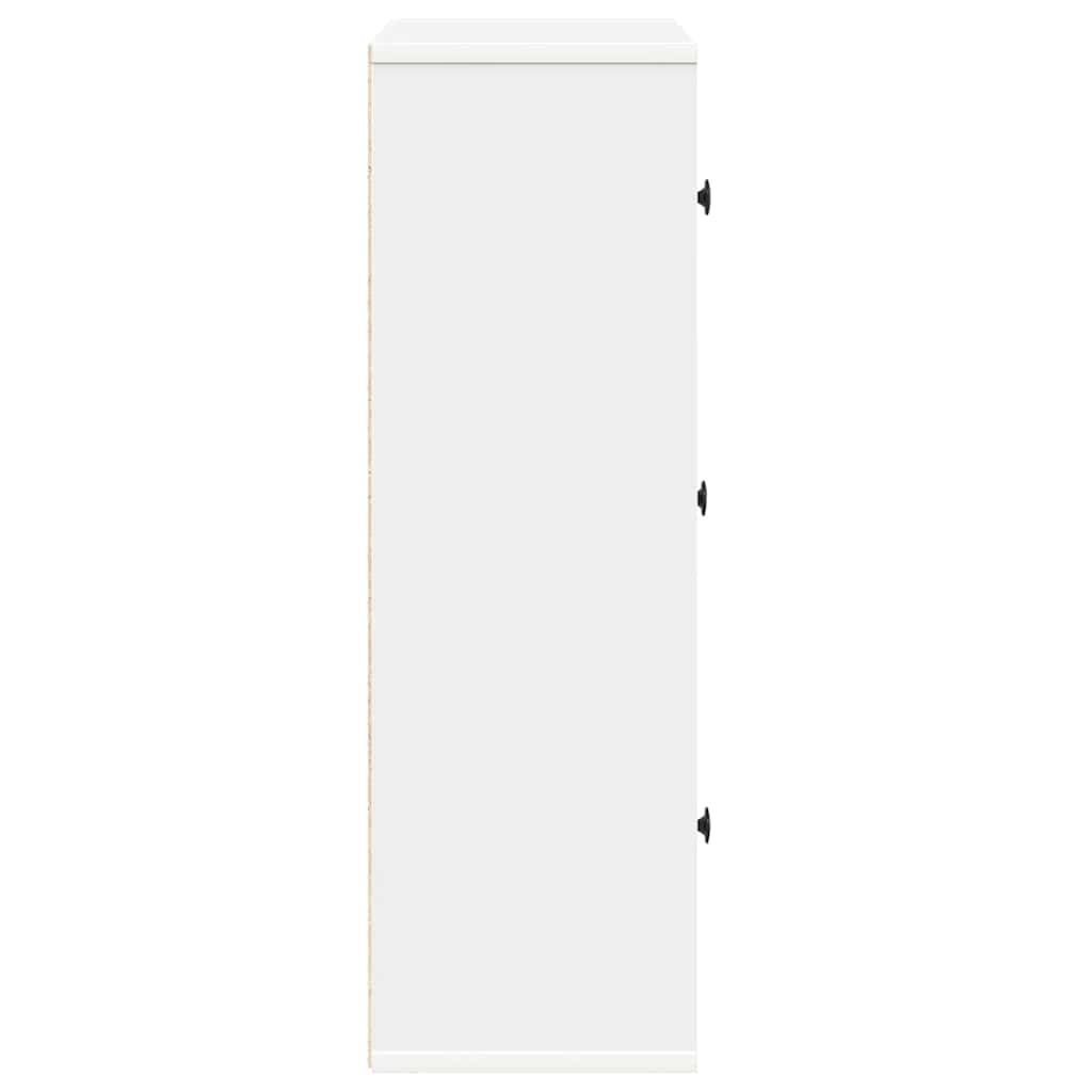 Boekenkast 60x24x76,5 cm bewerkt hout wit