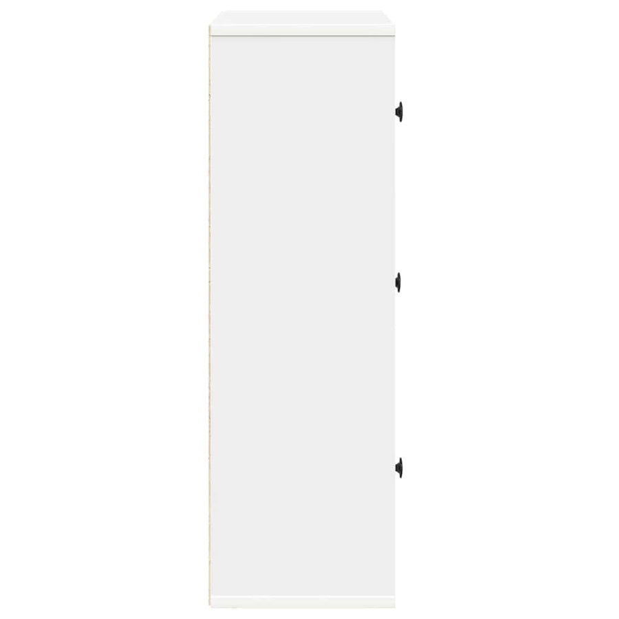 Boekenkast 60x24x76,5 cm bewerkt hout wit