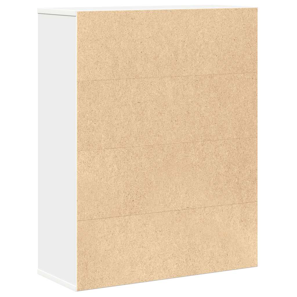 Boekenkast 60x24x76,5 cm bewerkt hout wit