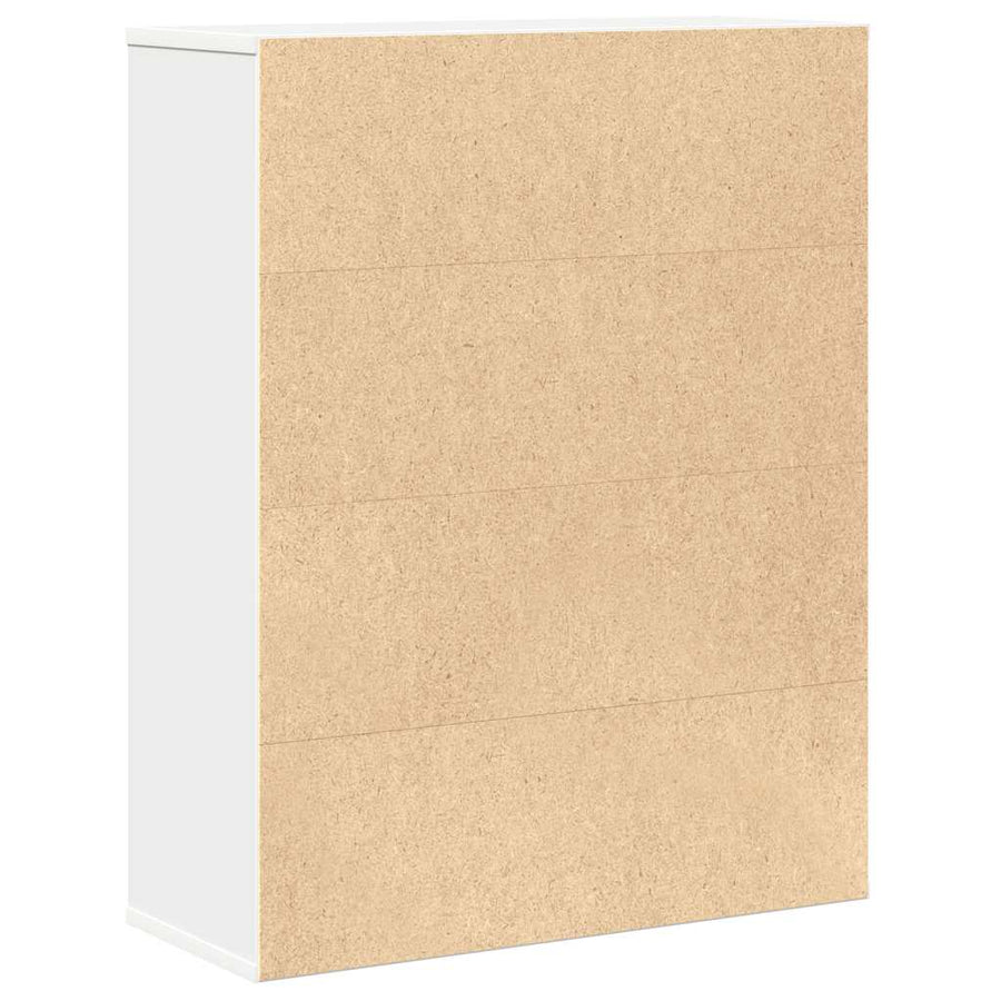 Boekenkast 60x24x76,5 cm bewerkt hout wit