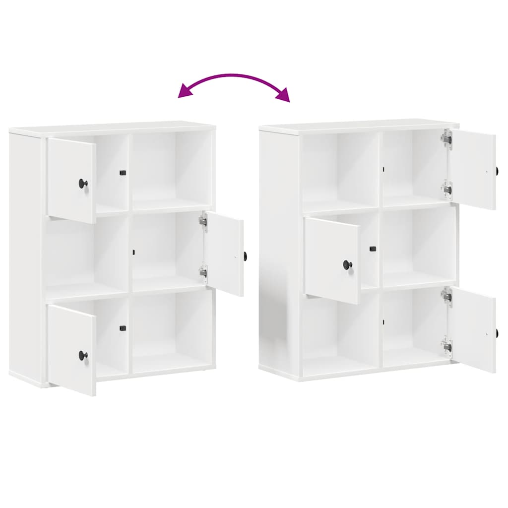 Boekenkast 60x24x76,5 cm bewerkt hout wit