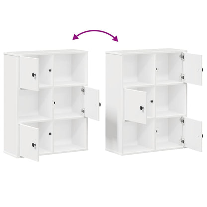 Boekenkast 60x24x76,5 cm bewerkt hout wit