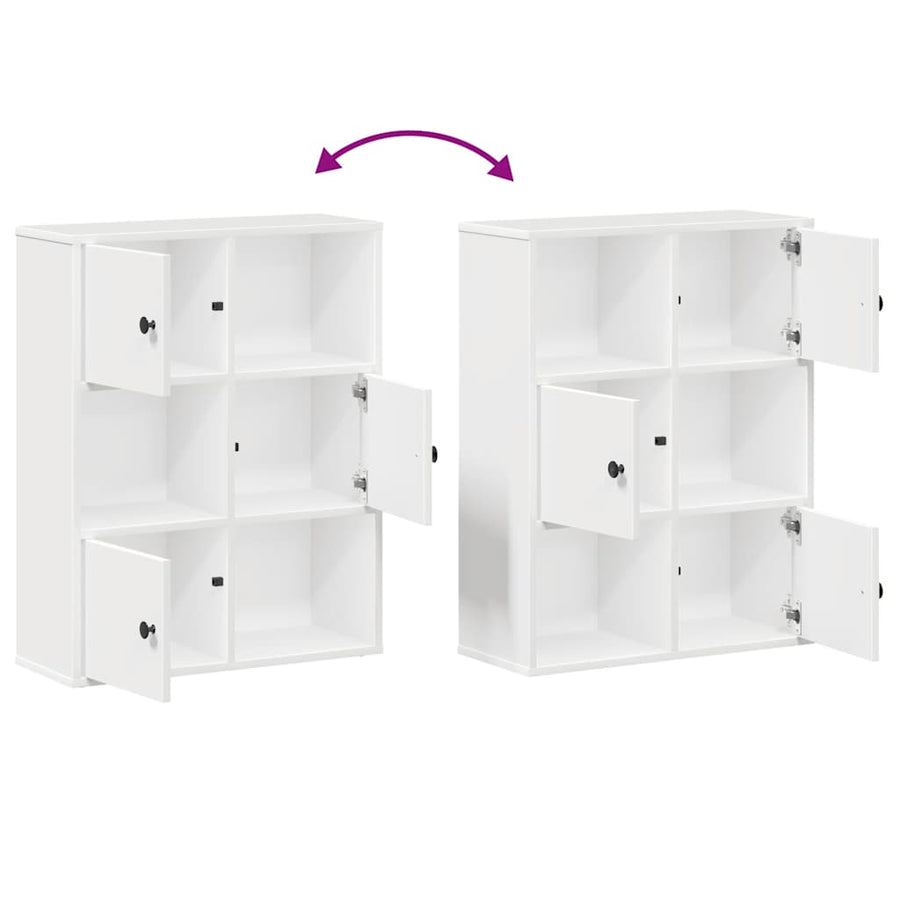 Boekenkast 60x24x76,5 cm bewerkt hout wit