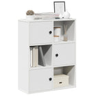 Bookshelf 60x24x76.5 cm carved wood white