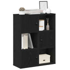 Boekenkast 60x24x76,5 cm zwart eiken bewerkt hout