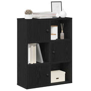Boekenkast 60x24x76,5 cm zwart eiken bewerkt hout