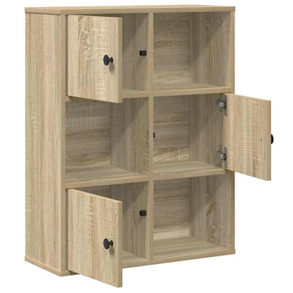 Boekenkast 60x24x76,5 cm bewerkt hout sonoma eikenkleurig