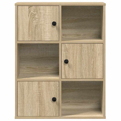 Boekenkast 60x24x76,5 cm bewerkt hout sonoma eikenkleurig