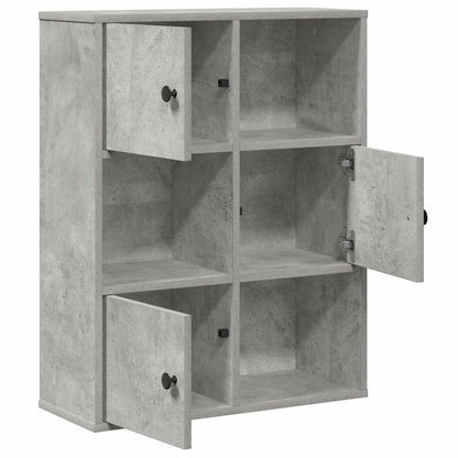 Boekenkast 60x24x76,5 cm bewerkt hout betongrijs