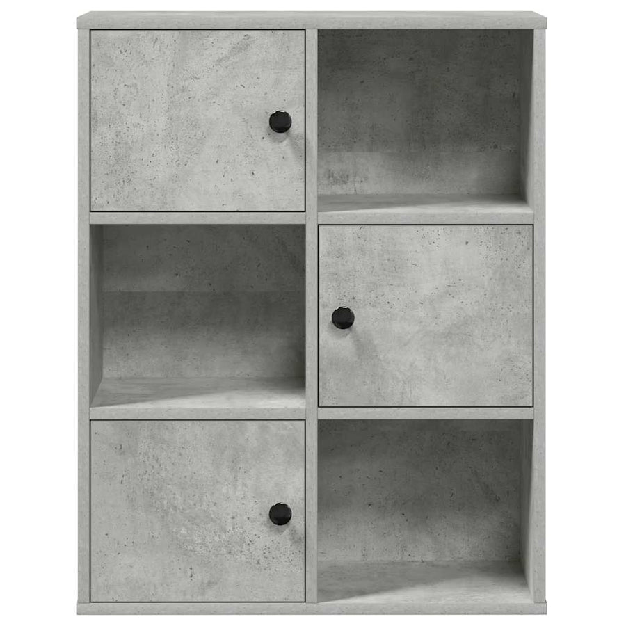 Boekenkast 60x24x76,5 cm bewerkt hout betongrijs