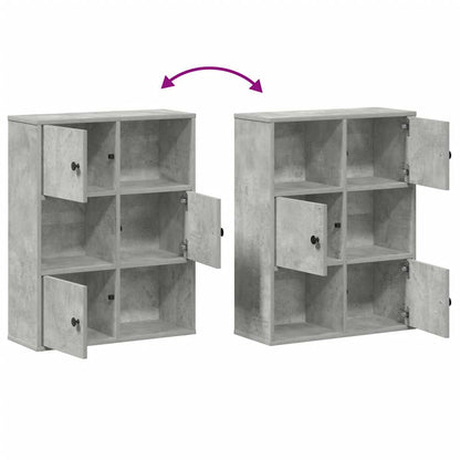 Boekenkast 60x24x76,5 cm bewerkt hout betongrijs