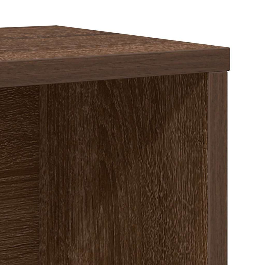 Boekenkast 60x24x76,5 cm bewerkt hout bruin eikenkleurig