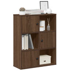 Bookshelf 60x24x76.5 cm engineered wood brown oak look