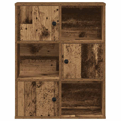 Boekenkast 60x24x76,5 cm bewerkt hout oud houtkleurig