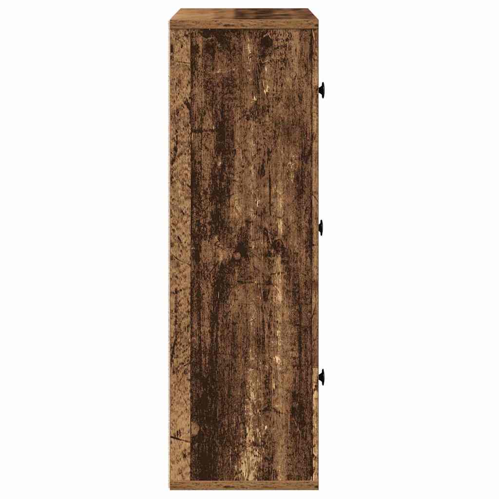 Boekenkast 60x24x76,5 cm bewerkt hout oud houtkleurig