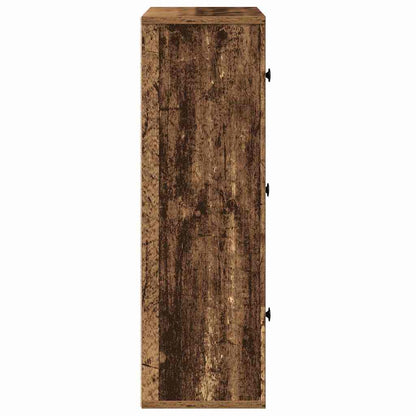 Boekenkast 60x24x76,5 cm bewerkt hout oud houtkleurig