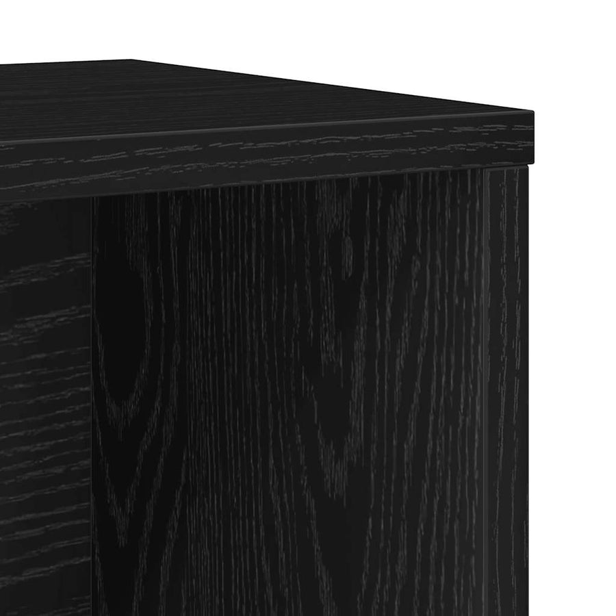 Boekenkast 60x24x101,5 cm bewerkt hout zwart eikenkleurig