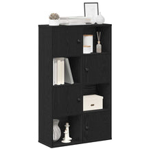 Boekenkast 60x24x101,5 cm bewerkt hout zwart eikenkleurig