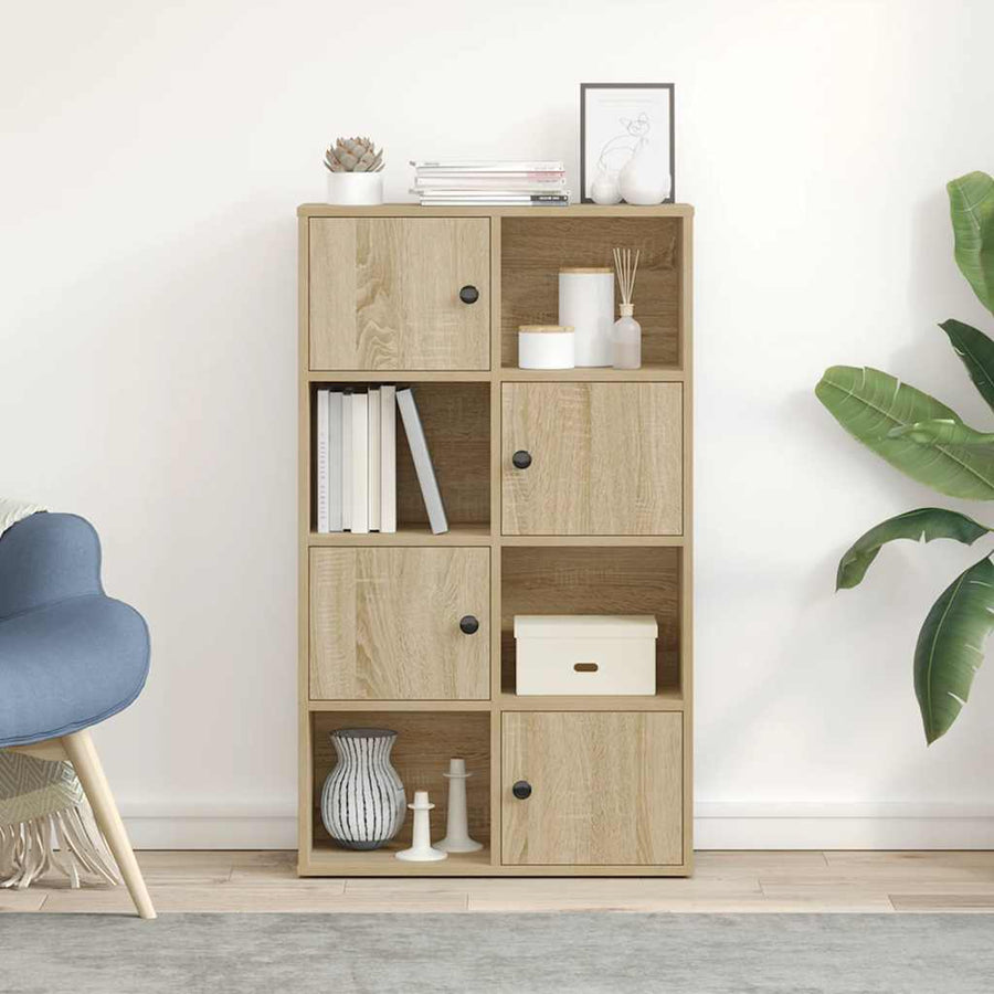 Boekenkast 60x24x101,5 cm bewerkt hout sonoma eikenkleurig