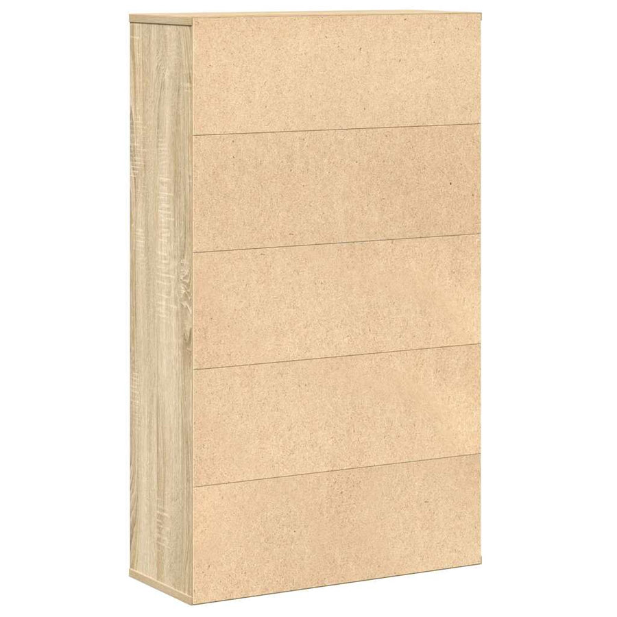 Boekenkast 60x24x101,5 cm bewerkt hout sonoma eikenkleurig