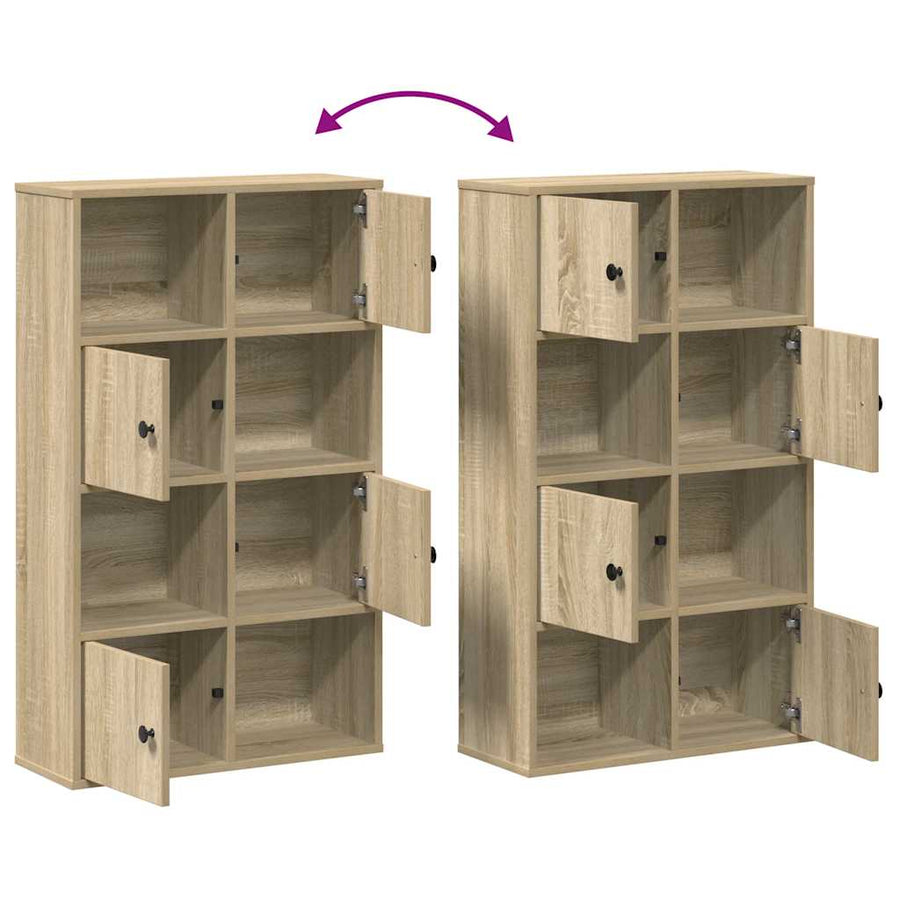 Boekenkast 60x24x101,5 cm bewerkt hout sonoma eikenkleurig