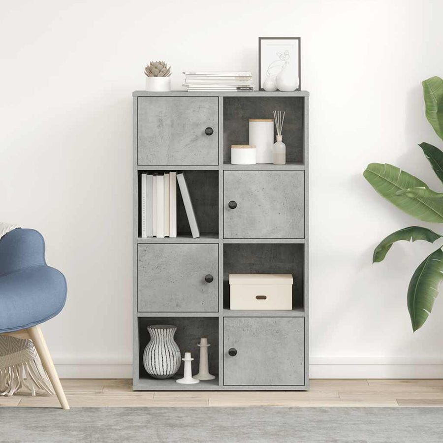 Boekenkast 60x24x101,5 cm bewerkt hout betongrijs