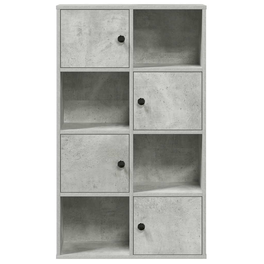 Boekenkast 60x24x101,5 cm bewerkt hout betongrijs