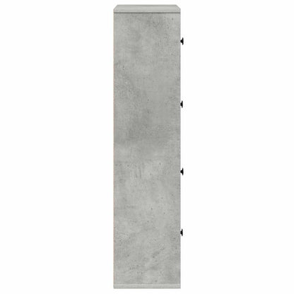 Boekenkast 60x24x101,5 cm bewerkt hout betongrijs