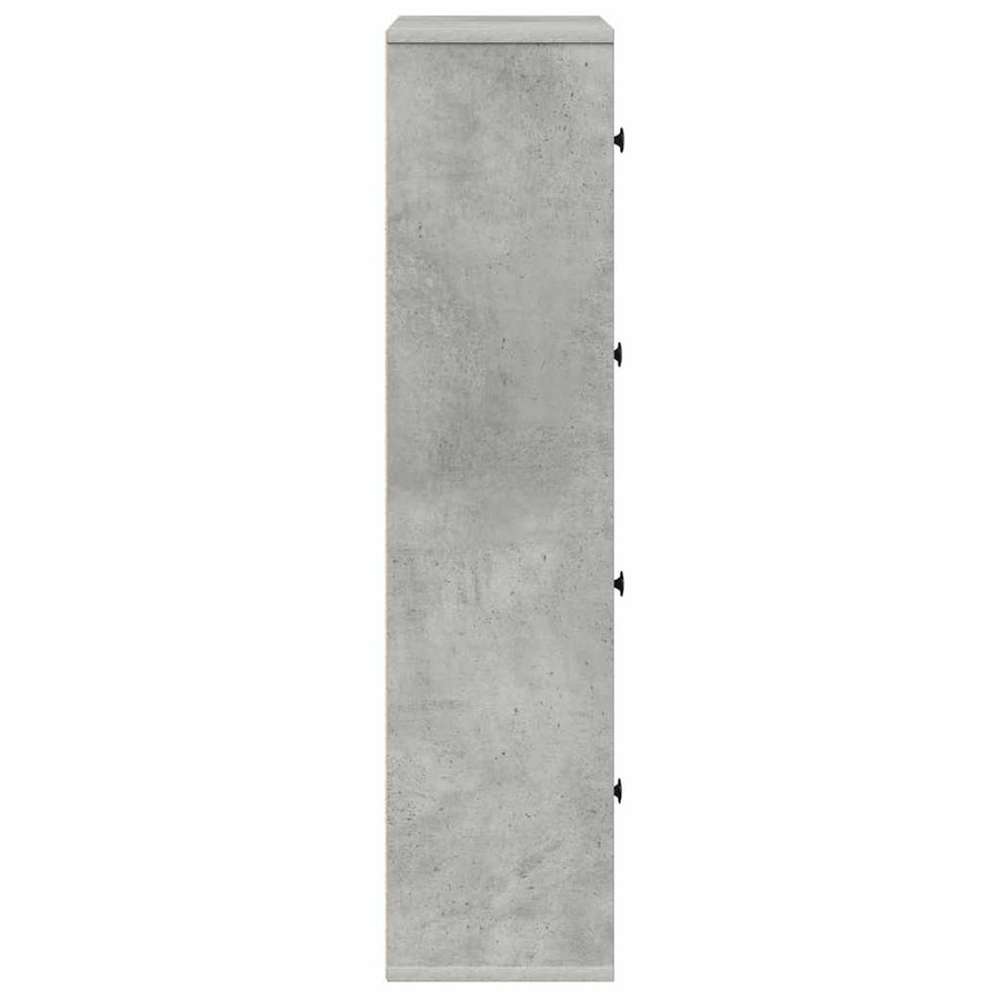 Boekenkast 60x24x101,5 cm bewerkt hout betongrijs