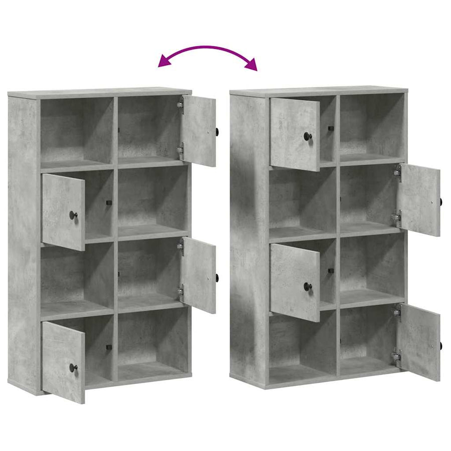 Boekenkast 60x24x101,5 cm bewerkt hout betongrijs