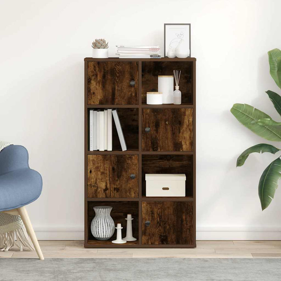 Boekenkast 60x24x101,5 cm bewerkt hout gerookt eikenkleurig