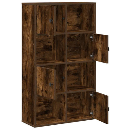 Boekenkast 60x24x101,5 cm bewerkt hout gerookt eikenkleurig