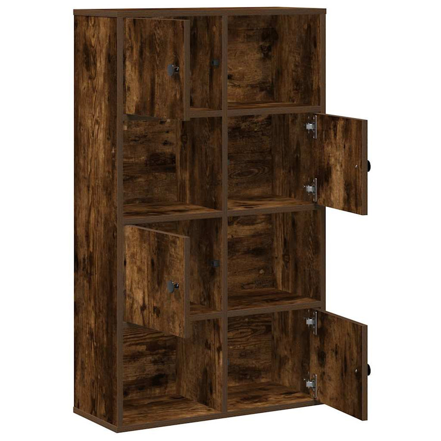 Boekenkast 60x24x101,5 cm bewerkt hout gerookt eikenkleurig