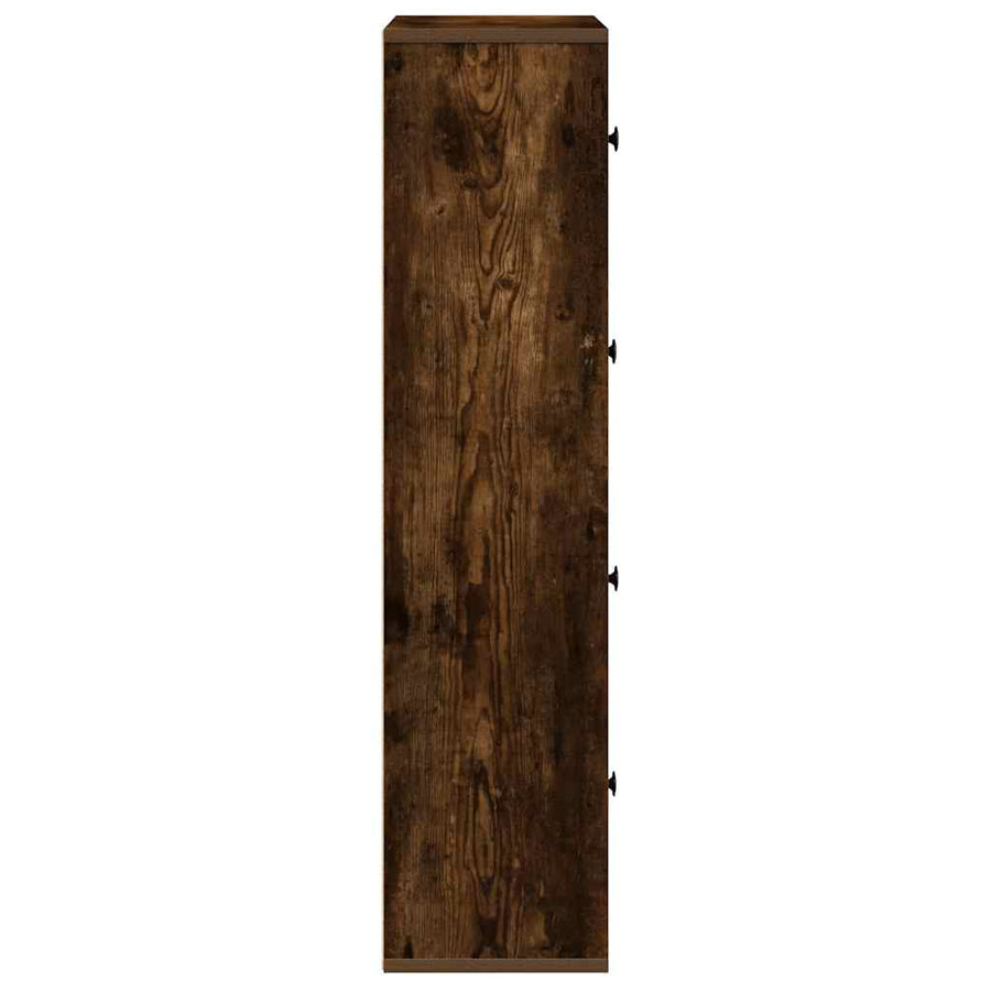 Boekenkast 60x24x101,5 cm bewerkt hout gerookt eikenkleurig