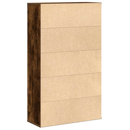 Boekenkast 60x24x101,5 cm bewerkt hout gerookt eikenkleurig