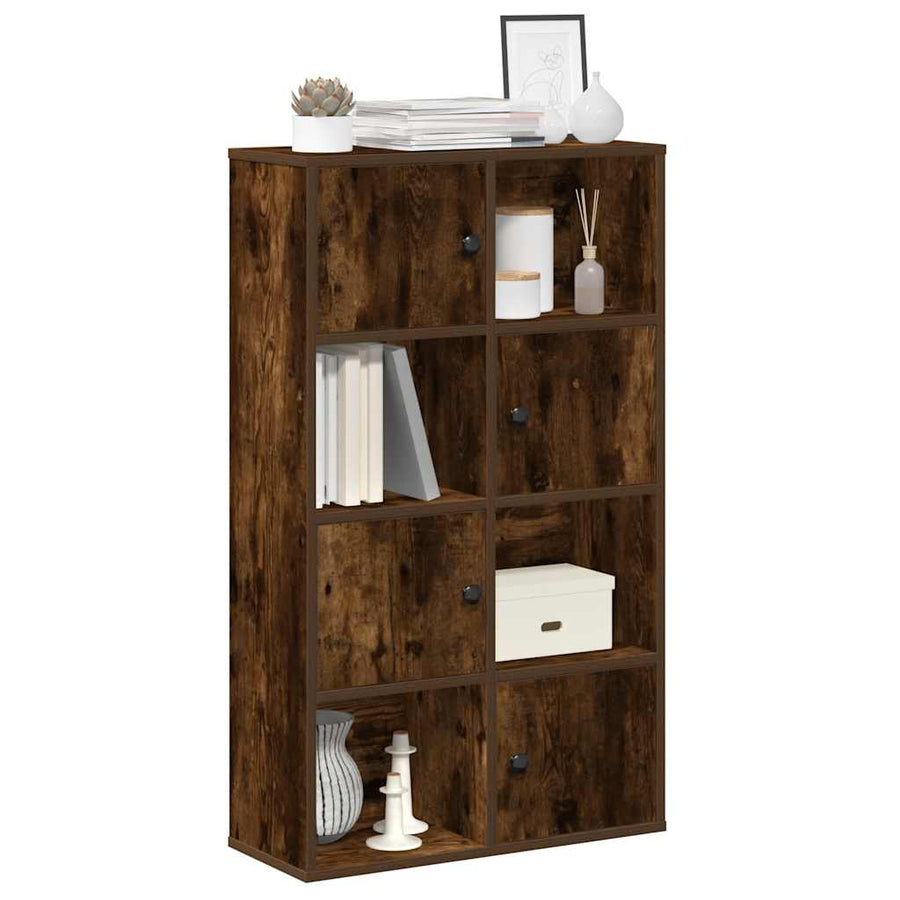 Boekenkast 60x24x101,5 cm bewerkt hout gerookt eikenkleurig