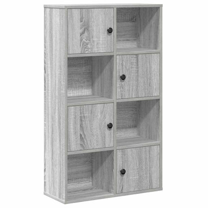 Boekenkast 60x24x101,5 cm bewerkt hout grijs sonoma eikenkleur