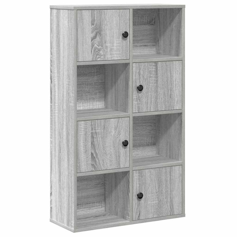 Boekenkast 60x24x101,5 cm bewerkt hout grijs sonoma eikenkleur