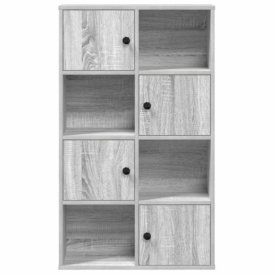 Boekenkast 60x24x101,5 cm bewerkt hout grijs sonoma eikenkleur