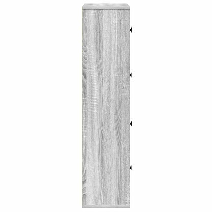 Boekenkast 60x24x101,5 cm bewerkt hout grijs sonoma eikenkleur