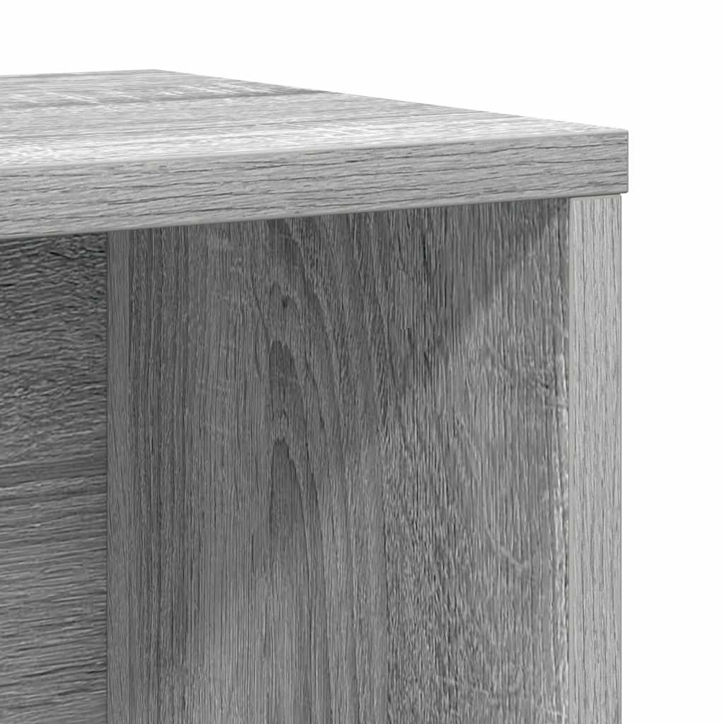 Boekenkast 60x24x101,5 cm bewerkt hout grijs sonoma eikenkleur
