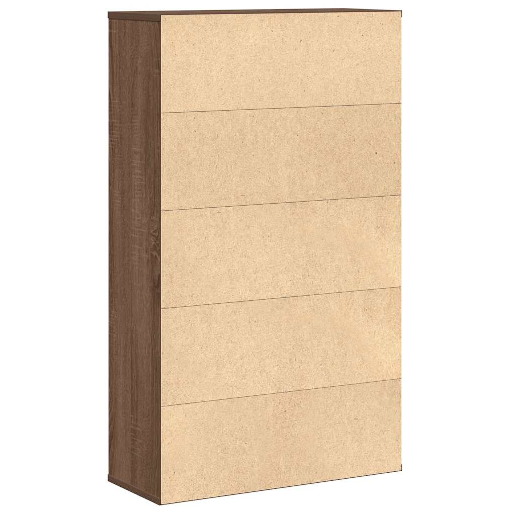 Boekenkast 60x24x101,5 cm bewerkt hout bruin eikenkleurig