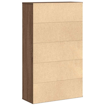Boekenkast 60x24x101,5 cm bewerkt hout bruin eikenkleurig