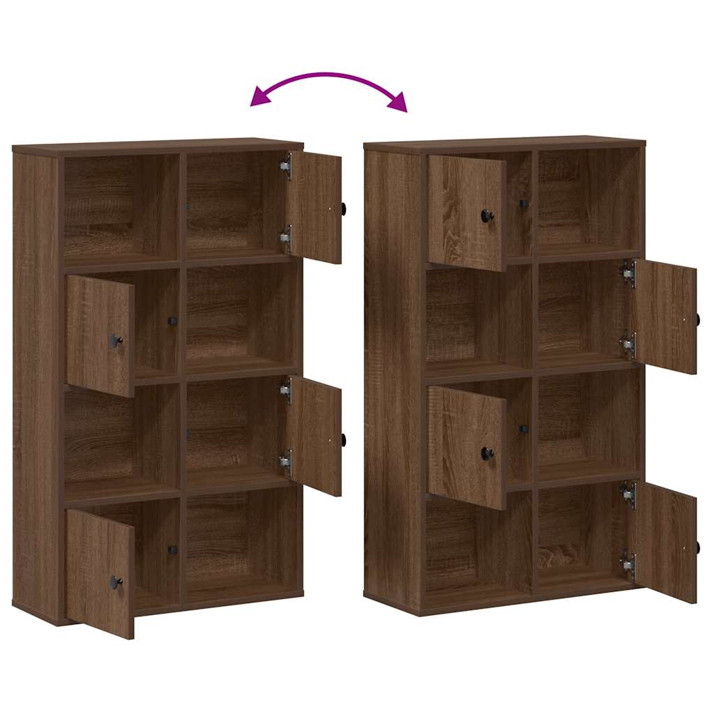 Boekenkast 60x24x101,5 cm bewerkt hout bruin eikenkleurig